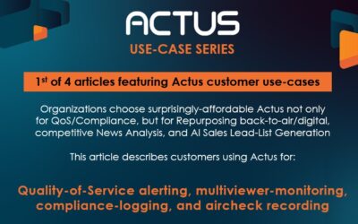 USE-CASE SERIES: QoS-Alerting, Multiviewer-Monitoring, and Compliance-Logging